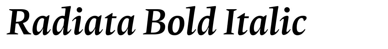 Radiata Bold Italic